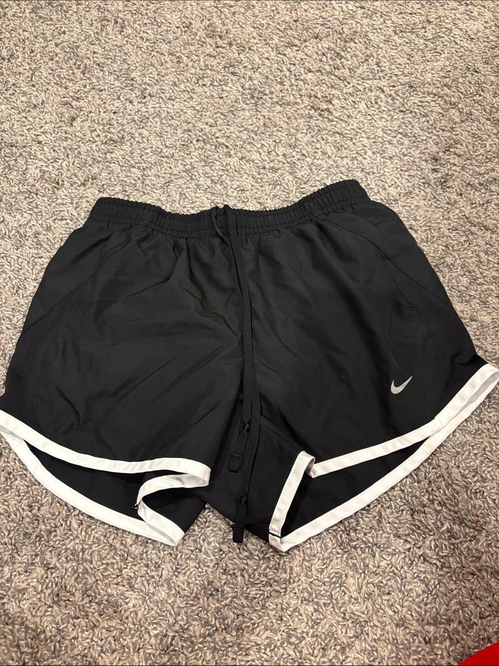 Nike Black Athletic Shorts with White Trim